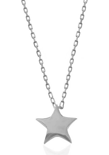 925 Ayar Gümüş Yıldız Kadın Kolye T7572 fiyatları