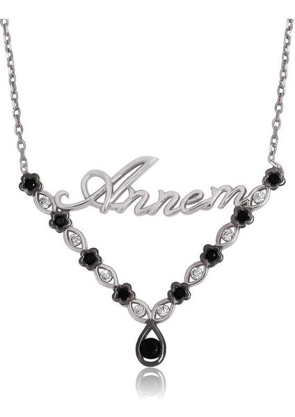 925 Ayar Gümüş Çiçek Annem Kadın Gümüş Kolye PT2610203