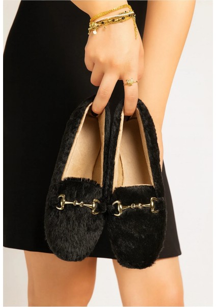 Kadın Zincirli Peluş Ev Terliği Ev Babeti Ev Ayakkabısı Bohça Çeyiz