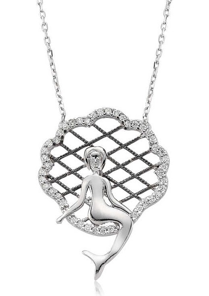 925 Ayar Gümüş Deniz Kızı Kolye PT2610160