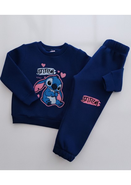 Kız Çocuk Üç Iplik Şardonlu 2’li Takım | Sweatshirt & Eşofman Altı | Stick Baskılı fiyatları