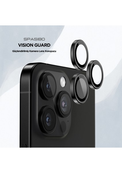 Vision Guard iPhone 16 Pro Max Kamera Lens Koruyucu
