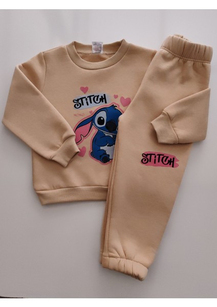 Kız Çocuk Üç Iplik Şardonlu 2’li Takım | Sweatshirt & Eşofman Altı | Stick Baskılı fiyatları