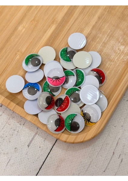 20 mm Oynar Göz Kiprikli Karışık Renk 50 Çift