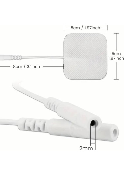 Tens Elektrot Tens Pedi 5x9 cm 4'lü 2 Paket. Köpük Yüzey modelleri