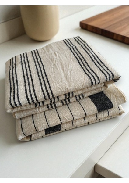 2'li Mutfak Kurulama Bezi Pamuk Kara Tezgah Peşkir 50X90 cm