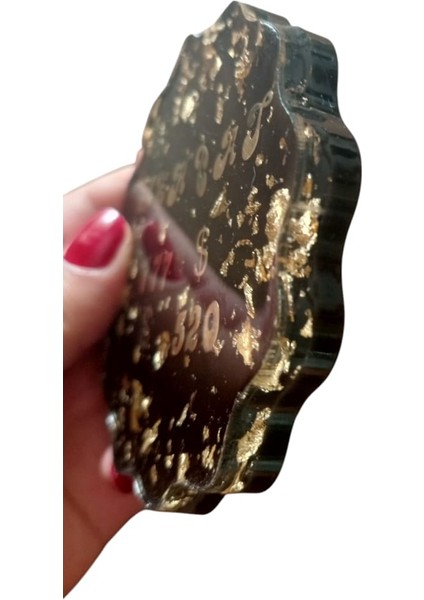 Kişiye Özel Altın Varaklı Isimli Bardak Altlığı