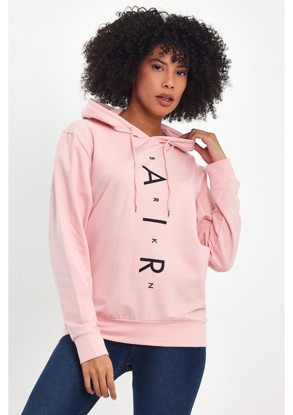 Süperlife Kadın Kapşonlu Ar Baskılı Ince Sweatshırt SPR22SWK162 fırsatları