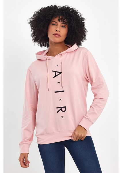 Süperlife Kadın Kapşonlu Ar Baskılı Ince Sweatshırt SPR22SWK162 indirimleri