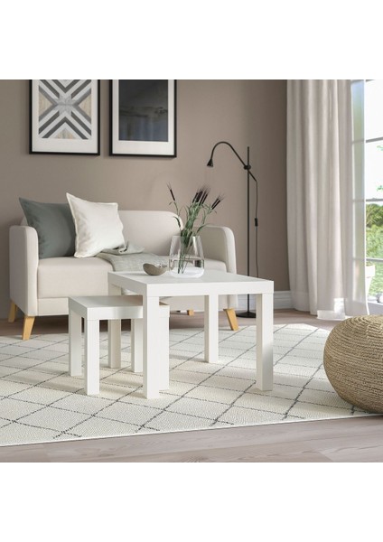 Yan Sehpa, Beyaz, 55X55 cm fiyatları