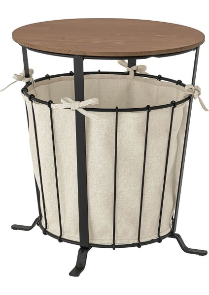 Saklama Bölmeli Sehpa, Siyah-Kahverengi, 43 cm