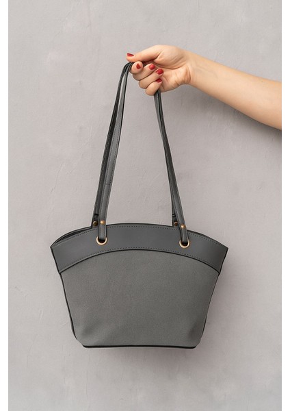 Yanke Antrasit Süet Omuz Çantası