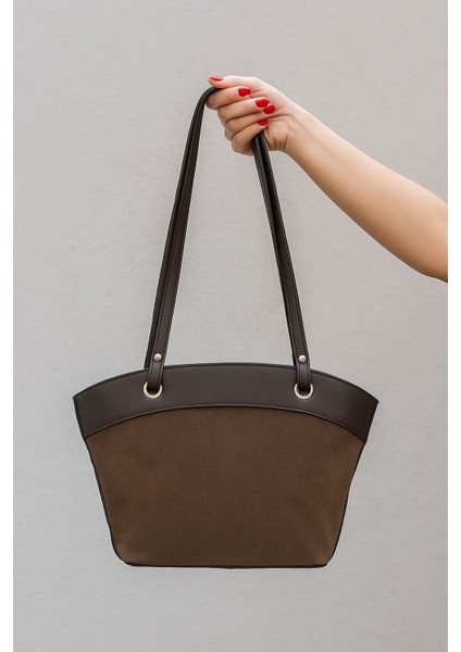 Yanke Acı Kahve Süet Omuz ÇantasI