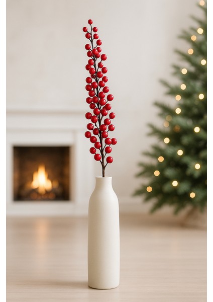 Yapay Kokina Çiçeği – Yoğun Dallı, Iri Taneli Yılbaşı Çiçeği 60 cm - 1 Adet fiyatları