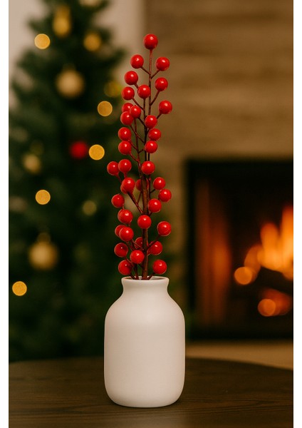 Yapay Kokina Çiçeği – Yoğun Dallı, Iri Taneli Yılbaşı Çiçeği 60 cm - 1 Adet fırsatları