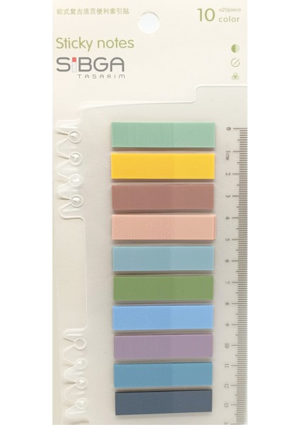 Şeffaf Renkli Postit Post-It Post It. Kitap Ayracı Ayraç Postit Sticker Not Kağıdı 200 Yaprak