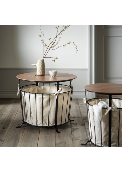 Saklama Bölmeli Sehpa, Siyah-Kahverengi, 60 cm fiyatları