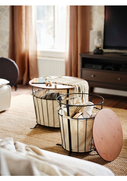 Saklama Bölmeli Sehpa, Siyah-Kahverengi, 60 cm modelleri