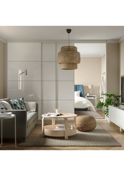 Gömme Dolap Için Sürgü Kapak, Beyaz-Cam, 301X240 cm fiyatları