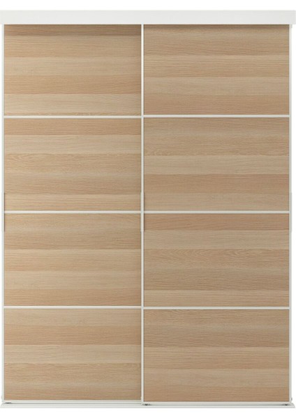 Gömme Dolap Için Sürgü Kapak, Beyaz-Ağartılmış Meşe Görünümlü, 152X205 cm