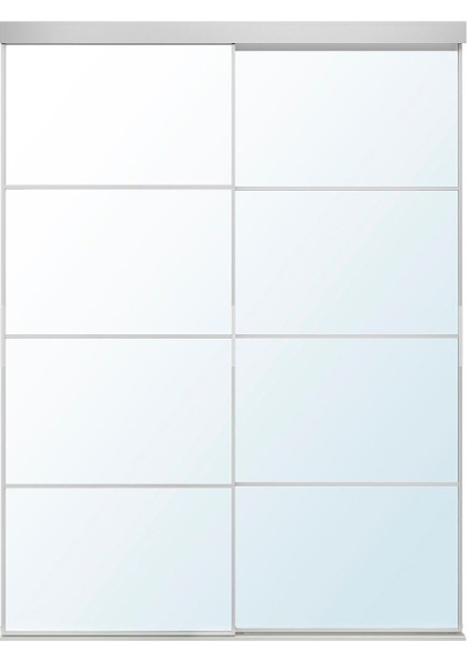 Gömme Dolap Için Sürgü Kapak, Alüminyum-Aynalı Cam, 152X205 cm