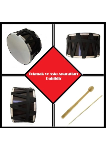 Çocuk Davul 30 cm Asma Davul- Tokmak ve Çubuk Birlikte