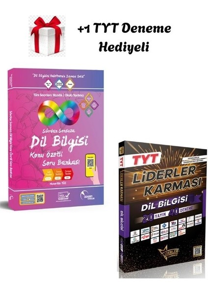 Tyt Sıfırdan Sonsuza Dilbilgisi Soru Bankası ve Tyt Liderler Karması Dilbilgisi Deneme + 1 Tyt Deneme Hediyeli