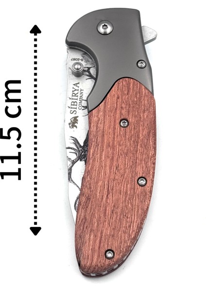 Kamp Outdoor Sibirya Çakı Kurt - Geyik Işlemeli 20,5 cm Kemer Aparatlı Kilitli modelleri