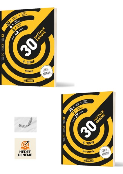 Hız 6.sınıf 30 Haftalık Türkçe Matematik Denemeleri Hedef Deneme