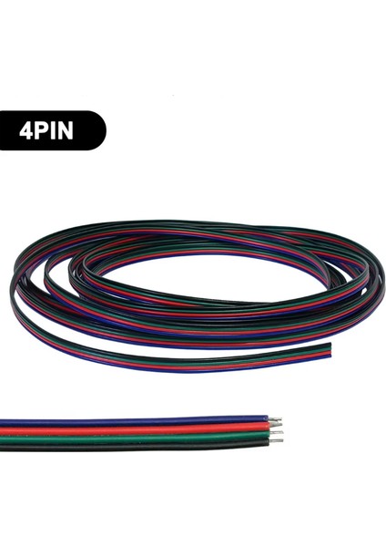 4 Pin Kordon Kablo 4X0.22MM Rgb Şerit LED Kablosu 4 Lü Jst Elektrik Kablosu Kalaylı Bakır Kablo 100 Metre