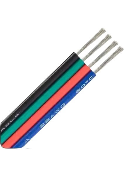 4 Pin Kordon Kablo 4X0.22MM Rgb Şerit LED Kablosu 4 Lü Jst Elektrik Kablosu Kalaylı Bakır Kablo 100 Metre fiyatları