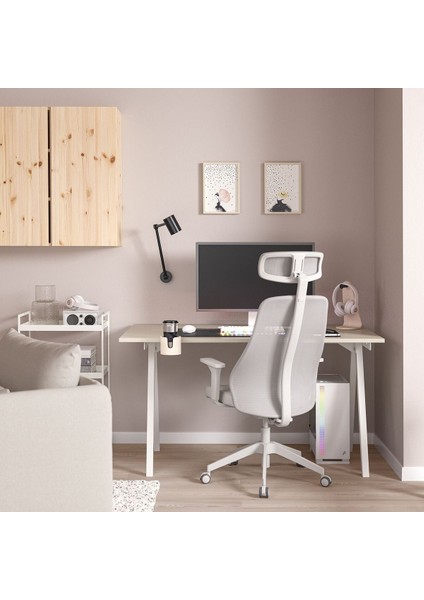 Oyuncu Masası ve Sandalyesi, Bej-Beyaz Açık Gri fiyatları