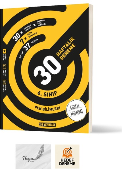 Hız 6.sınıf 30 Haftalık Fen Bilimleri Denemeleri Hedef Deneme