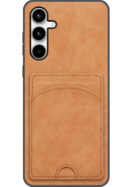 Samsung Galaxy S25 Fe Kickstand Deri Kaplamalı Tpu Telefon Kılıfı ve Kart Yuvası (Yurt Dışından) indirimleri