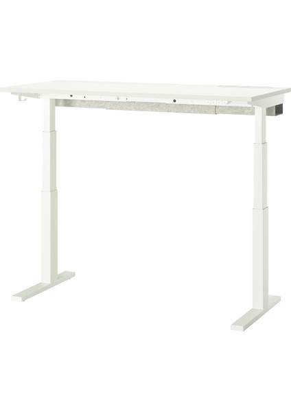 Yüksekliği Ayarlanabilen Çalışma Masası, Beyaz, 140X60 Cm, Elektrikli