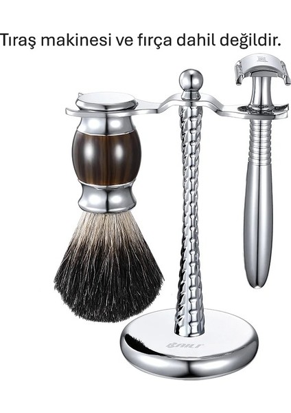Tıraş Makinesi ve Sakal Fırçası Standı Antika Görünümlü Ağırlıklı K-19 Çinko Gövde indirimleri