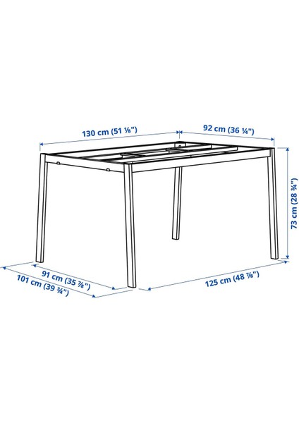 Çalışma Masası Iskeleti, Beyaz, 140X108X73 cm modelleri