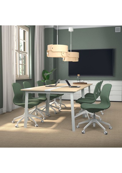 Çalışma Masası, Huş Kaplama-Beyaz, 140X108X75 cm modelleri