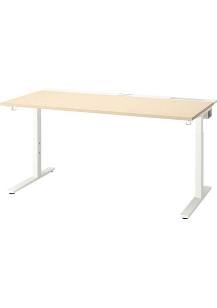 Çalışma Masası, Huş Kaplama-Beyaz, 160X80 cm