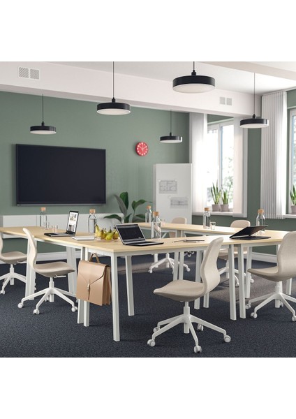 Çalışma Masası, Huş Kaplama-Beyaz, 140X68X75 cm fiyatları