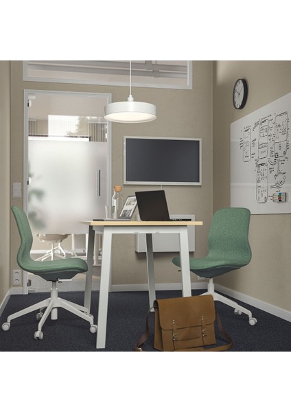 Çalışma Masası, Huş Kaplama-Beyaz, 140X68X75 cm modelleri