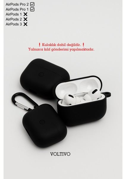 Airpods Pro 1. Nesil ve Pro 2. Nesil Uyumlu Renkli Kir Tutmaz Silikon Kancalı Kılıf