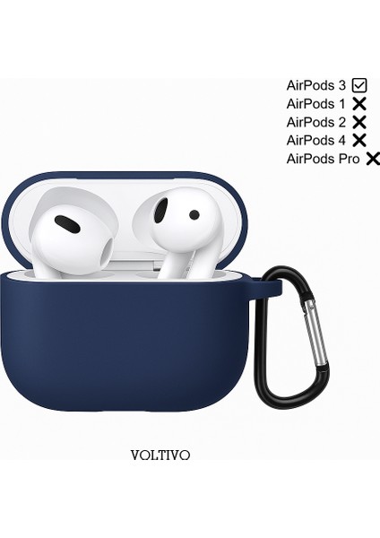 Airpods 3. Nesil Uyumlu Renkli Kir Tutmaz Silikon Kancalı Kılıf modelleri