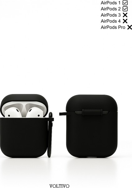 Airpods 1. Nesil ve 2. Nesil Uyumlu Renkli Kir Tutmaz Silikon Kancalı Kılıf fiyatları