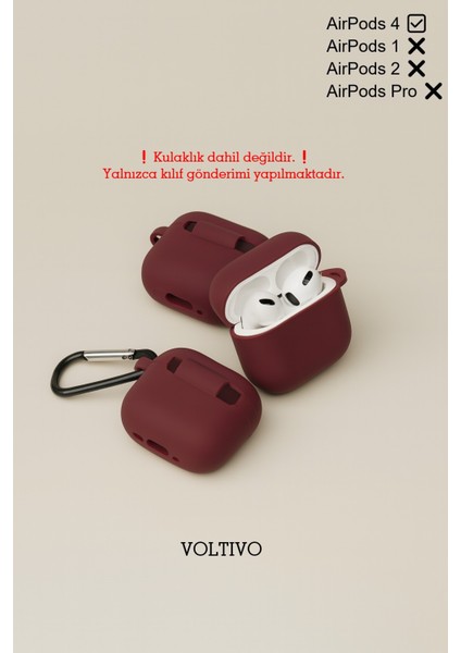 Airpods 4. Nesil Uyumlu Renkli Kir Tutmaz Silikon Kancalı Kılıf