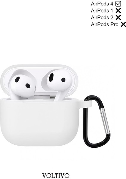 Airpods 4. Nesil Uyumlu Renkli Kir Tutmaz Silikon Kancalı Kılıf modelleri
