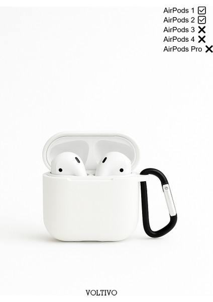 Airpods 1. Nesil ve 2. Nesil Uyumlu Renkli Kir Tutmaz Silikon Kancalı Kılıf modelleri