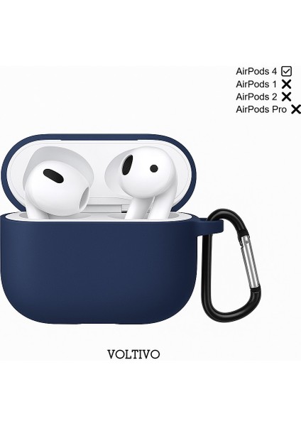 Airpods 4. Nesil Uyumlu Renkli Kir Tutmaz Silikon Kancalı Kılıf modelleri