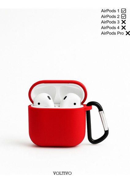 Airpods 1. Nesil ve 2. Nesil Uyumlu Renkli Kir Tutmaz Silikon Kancalı Kılıf modelleri
