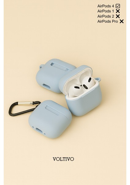 Airpods 4. Nesil Uyumlu Renkli Kir Tutmaz Silikon Kancalı Kılıf